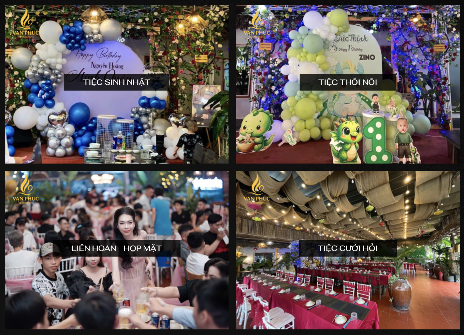 Các dịch vụ tại nhà hàng vạn phúc